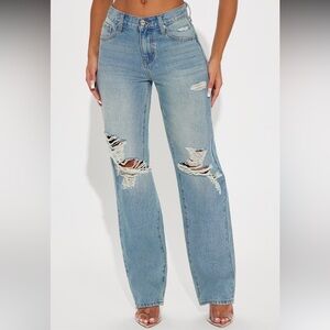 NWT fashion nova vintage wash jeans size 9